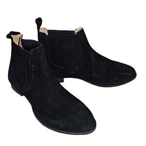 Jack Rogers Pippa Black Suede Chelsea Ankle Boots Womens Size 9 NEW